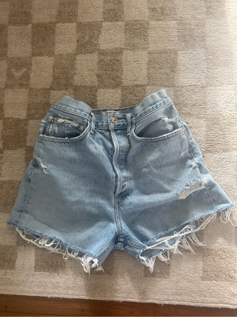 Agolde high rise cut off shorts
